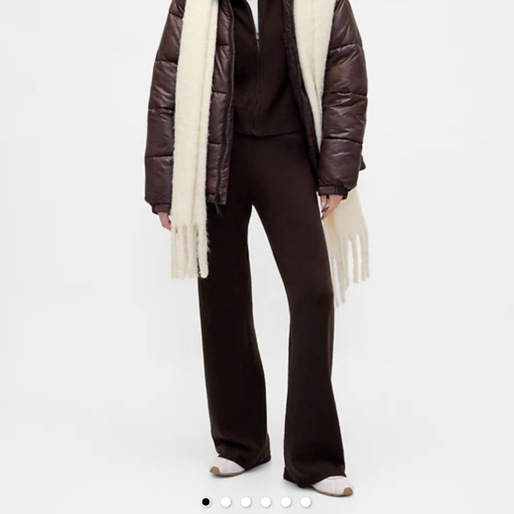 GAP Cashsoft Boot Sweater Pants Terra Brown